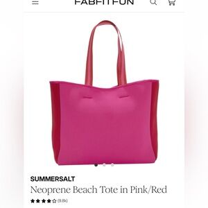 NWT Summersalt Pink Tote Bag Summer